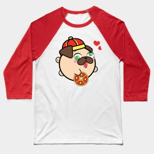 Doopy the Pug Puppy - Chinese New Year Baseball T-Shirt